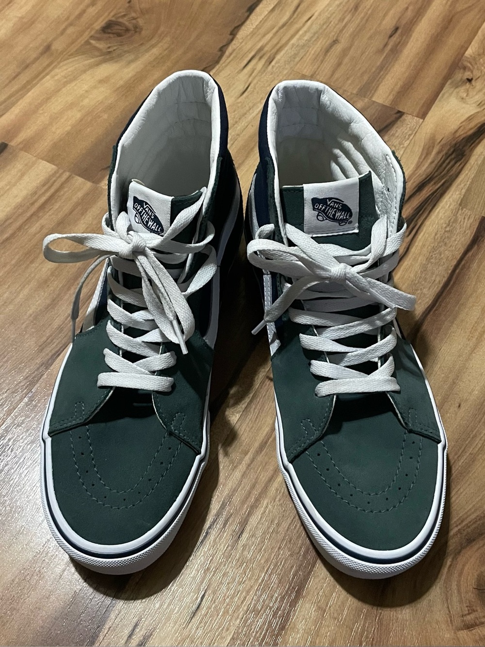 Vans Sk8-Hi Tri-Tone Navy Multi Colorblock Sample Promo High Tops Men Sz 9